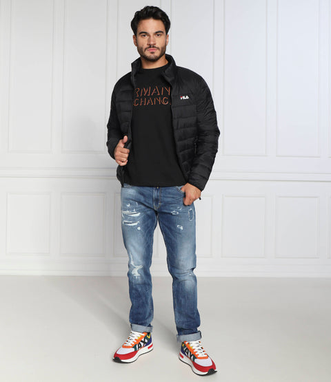 Armani Exchange Men's Black Regular Fit Chest Logo Printed T-shirt|Armani Exchange In Lebanon