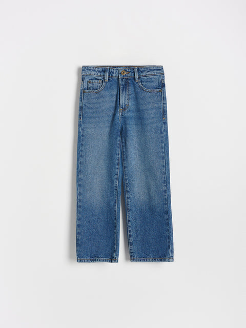 Reserved Girl's Blue Classic Denim Straight Cotton Jeans | Reserved In Lebanon