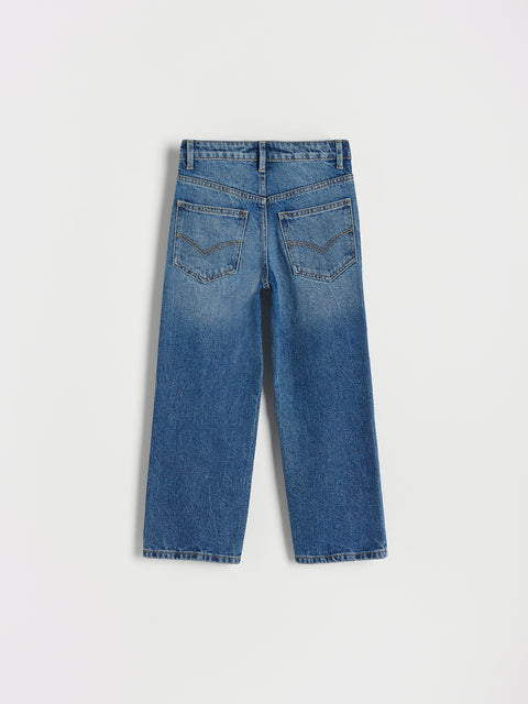 Reserved Girl's Blue Classic Denim Straight Cotton Jeans | Reserved In Lebanon