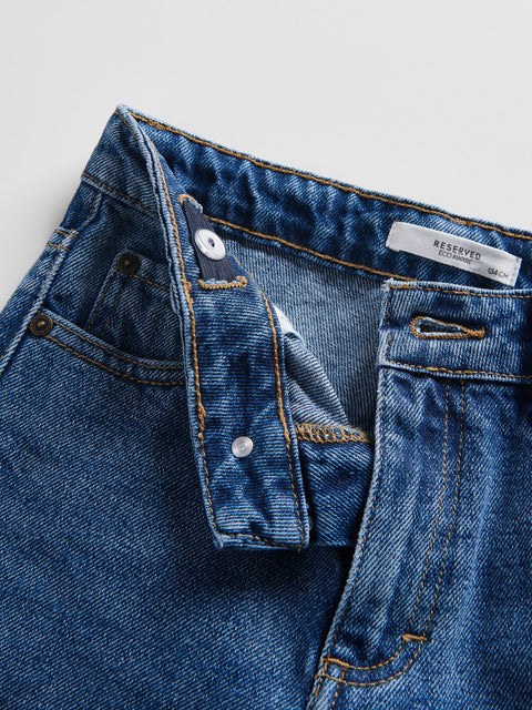 Reserved Girl's Blue Classic Denim Straight Cotton Jeans | Reserved In Lebanon