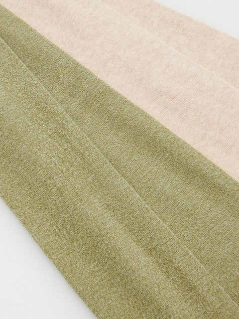 Reserved Girl's Beige & Olive Green Pack Of 2 Tights | Reserved In Lebanon