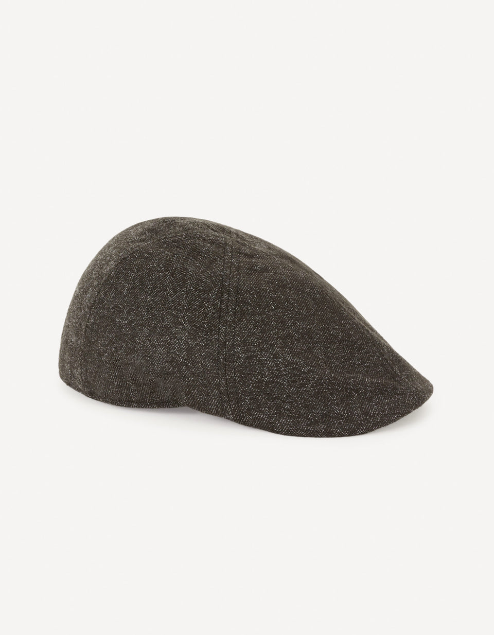 Celio Men’s Anthracite Grey Herringbone Flat Cap | Celio in Lebanon