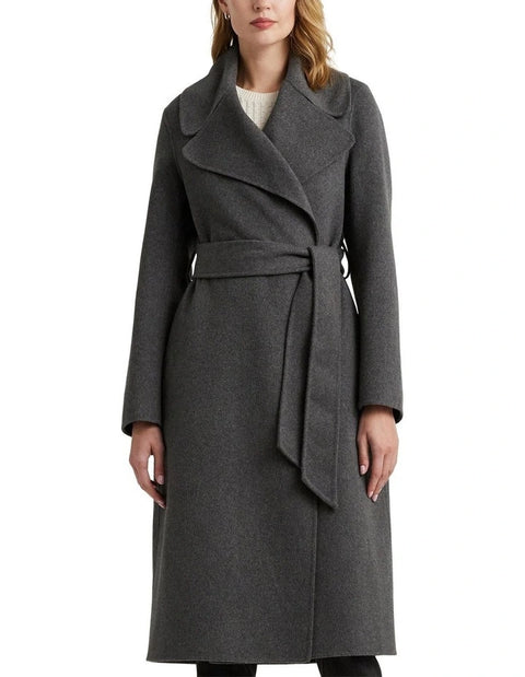 Lauren Ralph Lauren Women's Gray Long Coat |Lauren Ralph Lauren In Lebanon