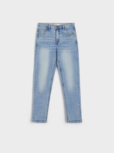 Sinsay Boy's Blue Adjustable Waist Slim Fit Jeans | Sinsay In Lebanon