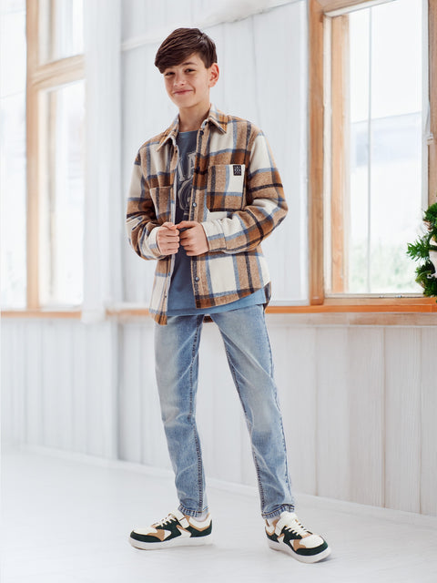 Sinsay Boy's Blue Adjustable Waist Slim Fit Jeans | Sinsay In Lebanon