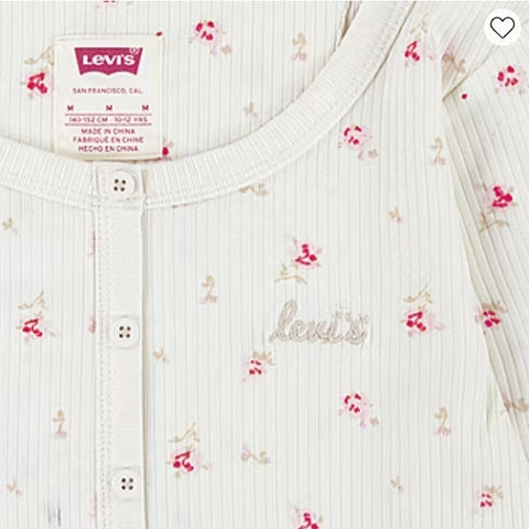 Levi's Girl's White Blouse ABFK158 shr