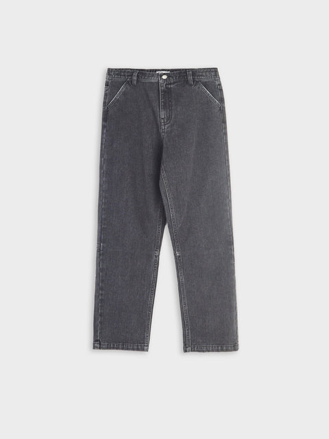 Gray jeans on a light gray background