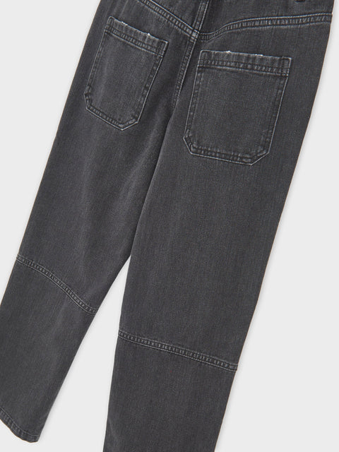 Sinsay Boy's Washed Black Wide Leg High Waist Jeans | Sinsay In Lebanon