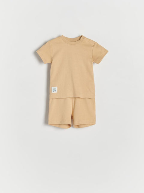 Reserved Baby Boy's Beige High Cotton Content Set | Reserved In Lebanon