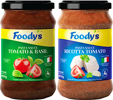 Foody's Tomato & Basil 400g + Ricotta Tomato 400g (Special Offer) | Foody's In Lebanon