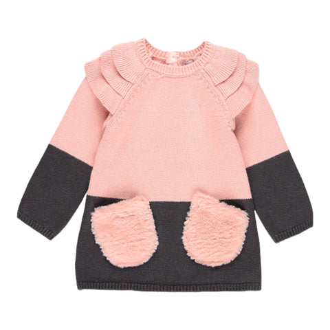 Boboli Baby Girl Multicolor Knitted Dress | Boboli In Lebanon
