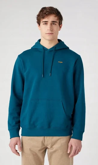 Wrangler Men's Deep Teal Green Logo Hoodie |Wrangler In Lebanon