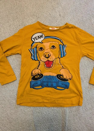 Mushi Boy's Orange Dog Printed Set Pajama | Mushi In Lebanon