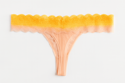 Calvin Klein Women Coral Lace Trim Thong ABU548