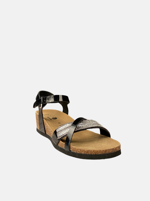 Gaia Women's Black Sandals SI351 shr