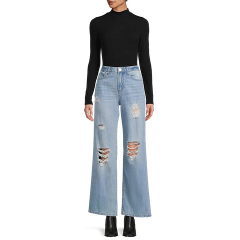 Indigo Rein Women's Light Blue High Rise Skater Jeans | Indigo Rein In Lebanon