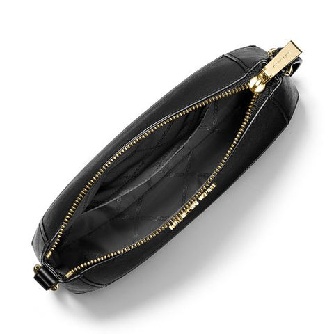 Michael Kors Women's Black Gold Zipper Leather Crossbody Bag | Michael Kors In Lebanon