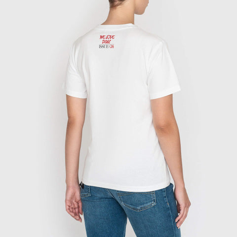 Emporio Armani Women's White A flocked Dalmatian T-shirt | Emporio Armani in Lebanon