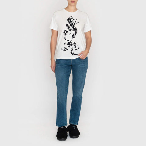 Emporio Armani Women's White A flocked Dalmatian T-shirt | Emporio Armani in Lebanon