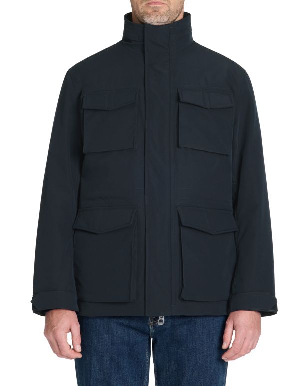 Celio Men's Black High Collar Parka Jacket|Celio In Lebanon