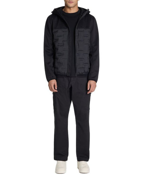 Celio Men's Black Softdown Hooded Jacket |Celio In Lebanon