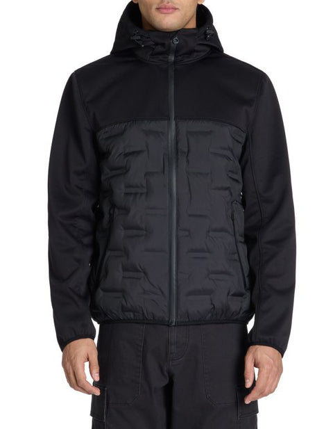 Celio Men's Black Softdown Hooded Jacket |Celio In Lebanon