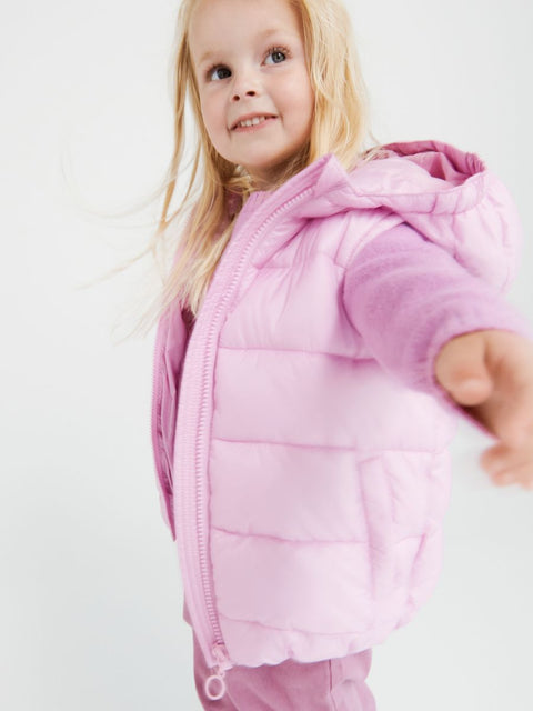 Reserved Girl's Baby Pink Puffer Hooded Vest |Reserved In Lebanon