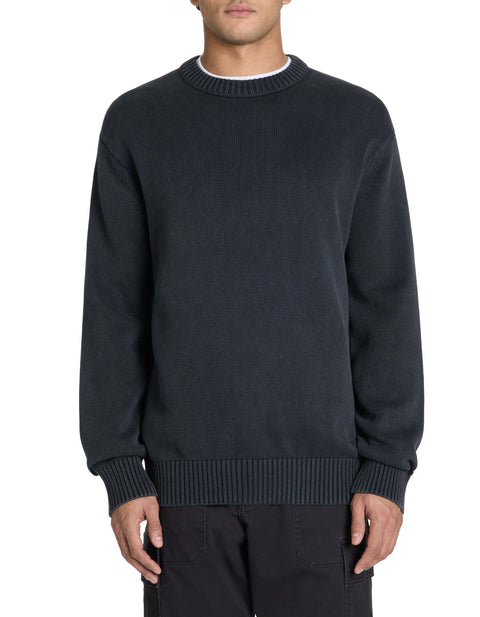 Celio Men's Dark Gray Textured Knit Crewneck Sweater|Celio In Lebanon