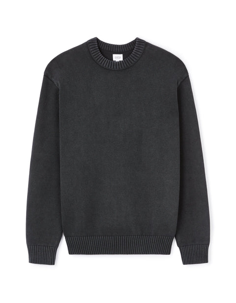 Celio Men's Dark Gray Textured Knit Crewneck Sweater|Celio In Lebanon