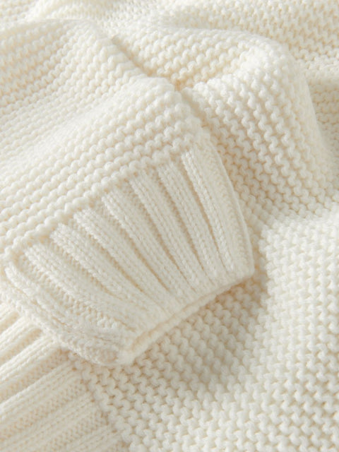 Reserved Boy's Off White Knitted Turtle Long Sleeve Sweater |Reserved In Lebanon