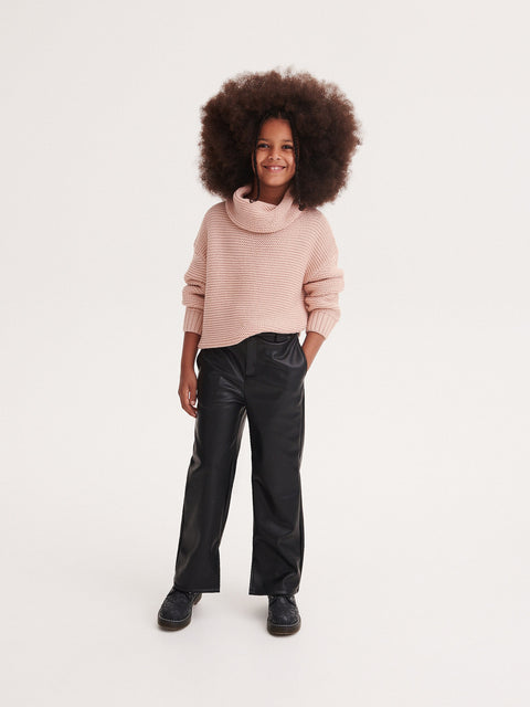 Reserved Girl's Dirty Pink Loose Turtleneck Sweater | Reserved In Lebanon