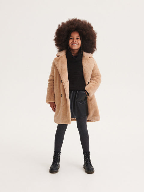 Reserved Girl's Black Loose Turtleneck Sweater | Reserved In Lebanon