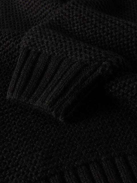 Reserved Girl's Black Loose Turtleneck Sweater | Reserved In Lebanon