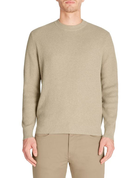 Celio Men's Khaki Crew Neck Sweater | Celio In Lebanon