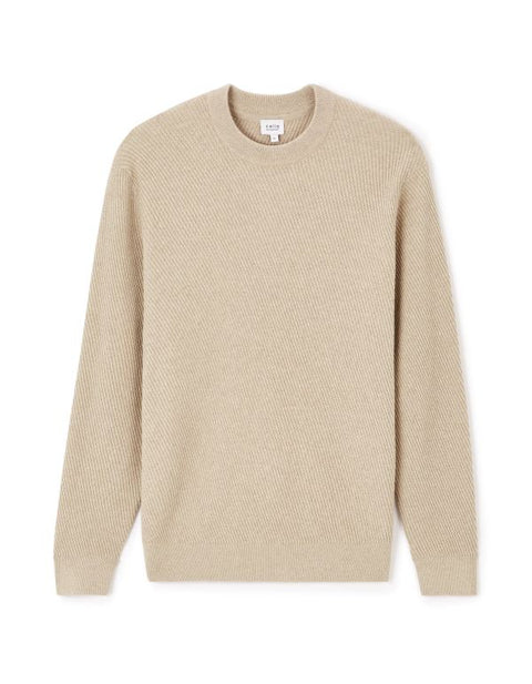 Celio Men's Khaki Crew Neck Sweater | Celio In Lebanon