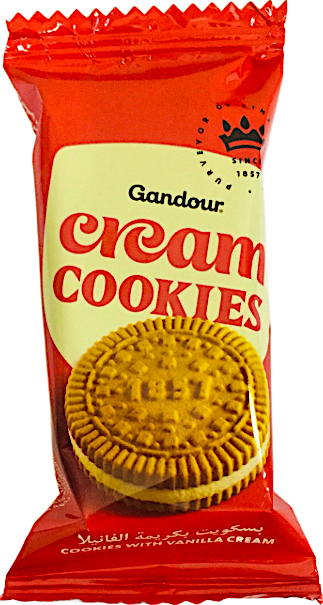 Gandour Vanilla Cream Cookies 4pcs 38g| Gandour In Lebanon