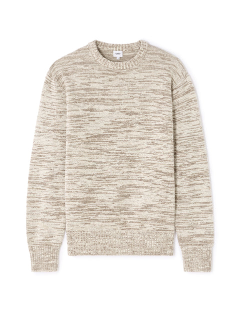 Celio Men's Ecru Marl Knit Crewneck Sweater|Celio In Lebanon