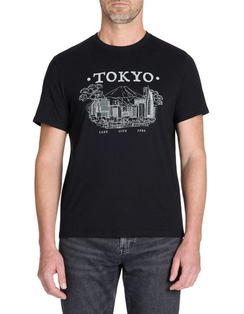 Celio Men's Black Straight Crew Neck 100% Cotton T-Shirt | Celio In Lebanon