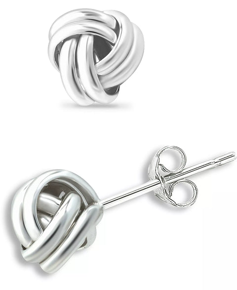 Giani Bernini Women's Silver Double Love Knot Stud Earrings | Giani Bernini In Lebanon