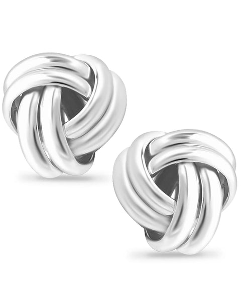 Giani Bernini Women's Silver Double Love Knot Stud Earrings | Giani Bernini In Lebanon