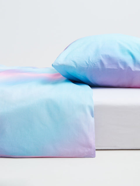 Sinsay Blue Multi Cotton Fitted Bed Sheet 140 cm x 200 cm Pillowcase 70 cm x 80 cm | Sinsay In Lebanon