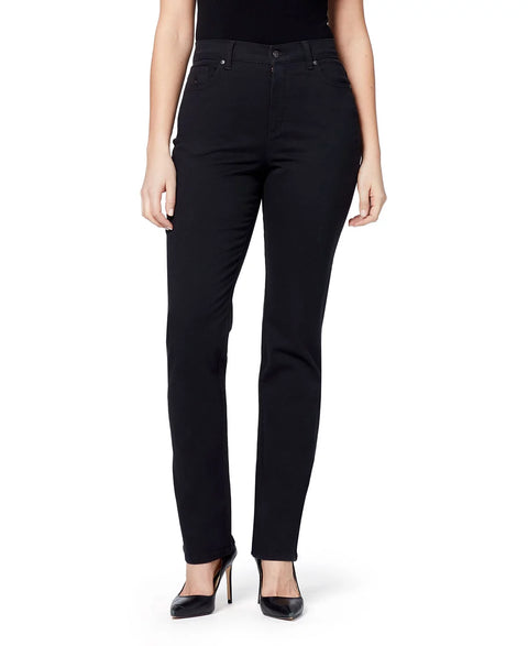 Gloria Vanderbilt Women's Black Petite Amanda High Rise Straight-Leg Jeans | Gloria Vanderbilt In Lebanon