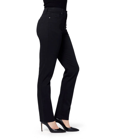 Gloria Vanderbilt Women's Black Petite Amanda High Rise Straight-Leg Jeans | Gloria Vanderbilt In Lebanon