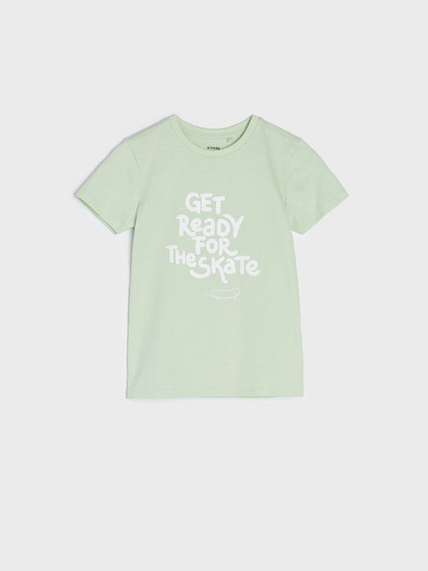 Sinsay Boy's Light Green Printed Short Sleeve T-Shirt | Sinsay In Lebanon