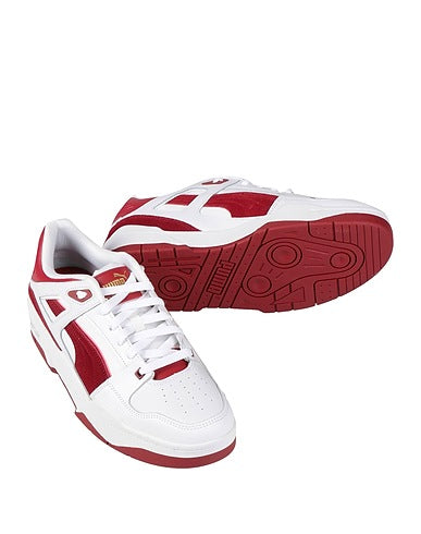 Puma Women's White & Burgundy Slipstream Suede Fs Lace Up Sneakers | Puma In Lebanon