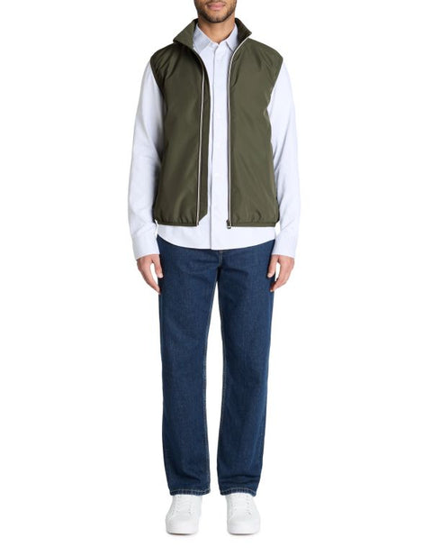 Celio Men's Khaki Green High-Neck Vests | Celio In Lebanon