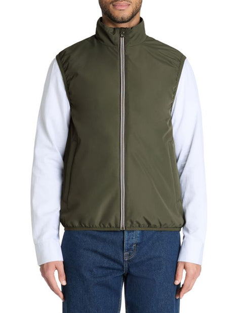 Celio Men's Khaki Green High-Neck Vests | Celio In Lebanon