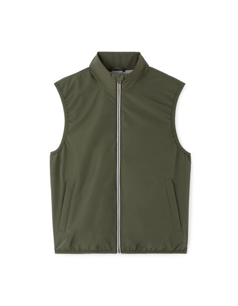 Celio Men's Khaki Green High-Neck Vests | Celio In Lebanon