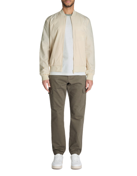 Celio Men's Off White Bomber Collar Jacket | Celio In Lebanon