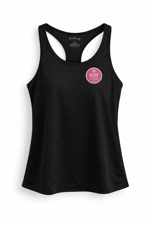 Galaxy By Harvic Women's Black  Flex Comfort Stretch Racer Back Polyester Tank Top  | Galaxy By Harvic in Lebanon